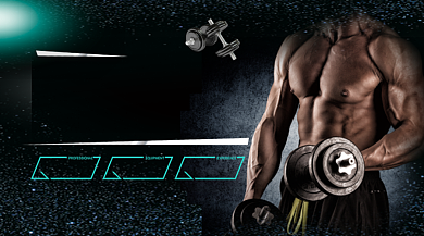 魔鬼身材健身时尚大气手机横图背景