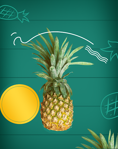 夏日清爽绿色生鲜水果海报背景