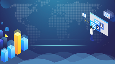 区块链科技活动蓝色大气手机横图背景