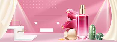 美妆防晒海报banner模板背景
