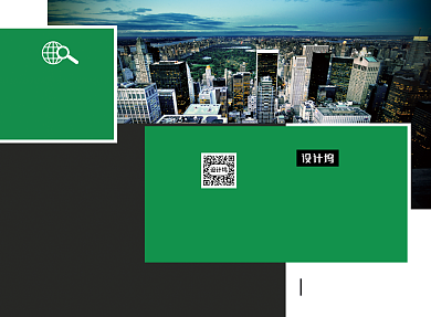 简洁清新企业招商三折页模板背景