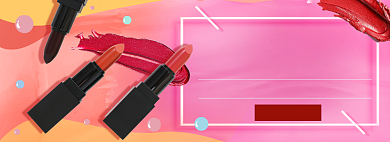 口红淘宝电商banner图背景