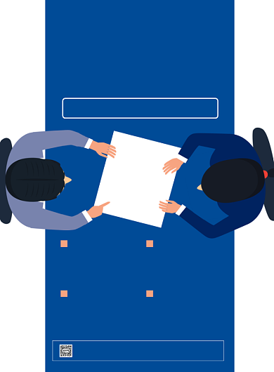 蓝色扁平化简约招聘宣传海报背景