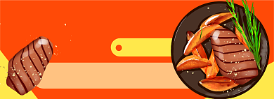 安格斯牛排食品美食电商淘宝banner图背景