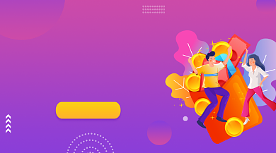 618红包福利炫彩渐变手机横图背景