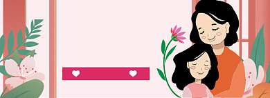 母亲节温馨banner模板背景