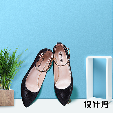 酷夏清仓促销主图男鞋女鞋主图背景