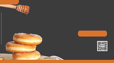 蜂蜜甜甜圈甜品上新手机海报背景