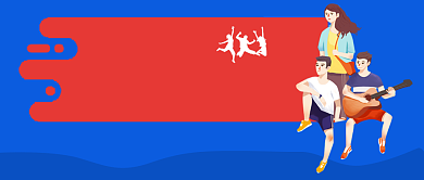 五四青年节活动新媒体配图背景