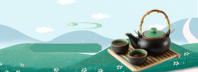 春茶上新banner模板背景