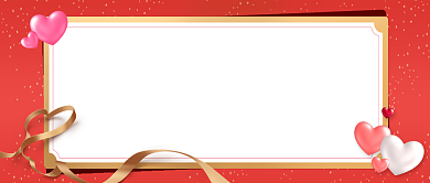 亲亲情人节红色创意公众号首图背景