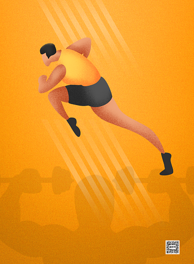 五四青年节健身房宣传印刷海报背景