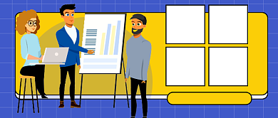 蓝色卡通夏季招聘公众号首图背景