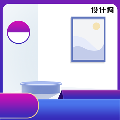 紫色化妆美容电商直通车主图背景