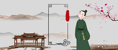 二十四节气清明节手机公众号首图背景