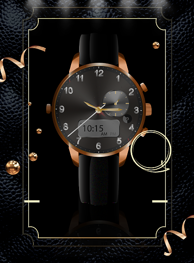 商务复父亲节男士手表印刷海报背景