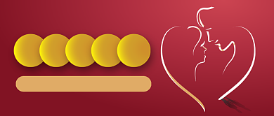 红色简约玫瑰情人节促销公众号首图背景