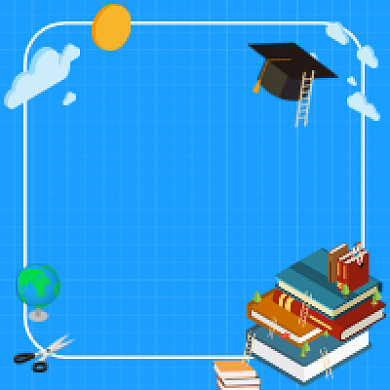 高考加油蓝色创意插画公众号次图背景