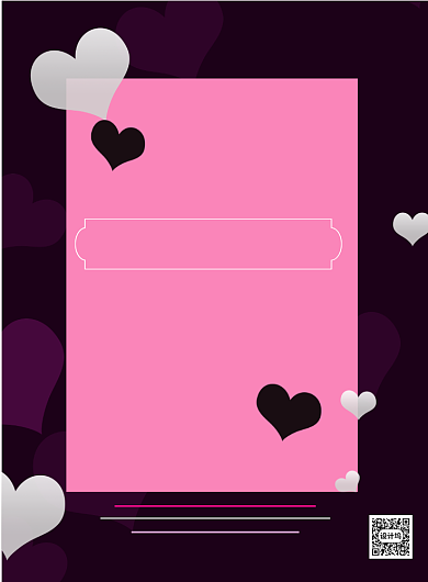 时尚亲亲情人节印刷海报背景