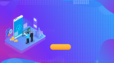 数字货币金融理财渐变大气手机横图背景