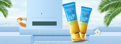 夏季美妆海报banner模板背景