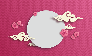 红色中国风名片模板背景