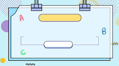 英语训练营孟菲斯几何手机横图背景