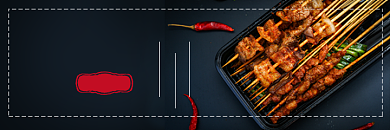 美团烤肉烧烤美食海报背景