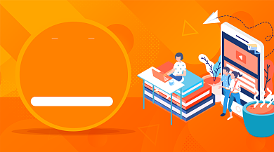 在线教育培训横版手机海报背景