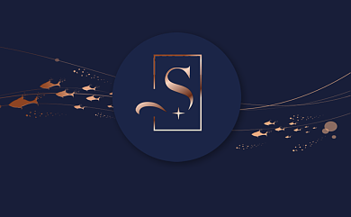 蓝色大气名片模板背景