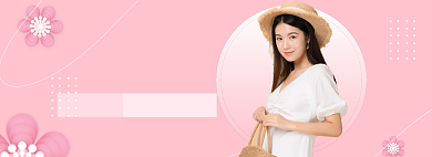 初春女装海报banner背景