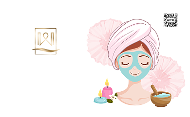 卡通简约美容名片模板背景