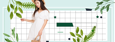 春季女装海报banner背景