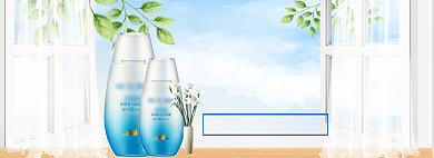 夏季美妆海报banner模板背景