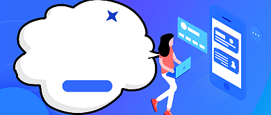 蓝色卡通财税代理服务公众号首图背景