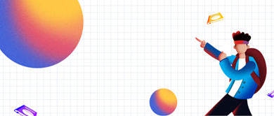 蓝色插画暑期班学习公众号首图背景