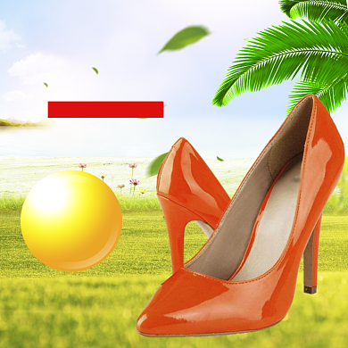 简约清新立夏女鞋优惠直通车背景