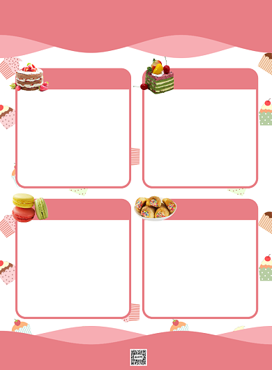 简约小清新蛋糕甜品店菜单背景