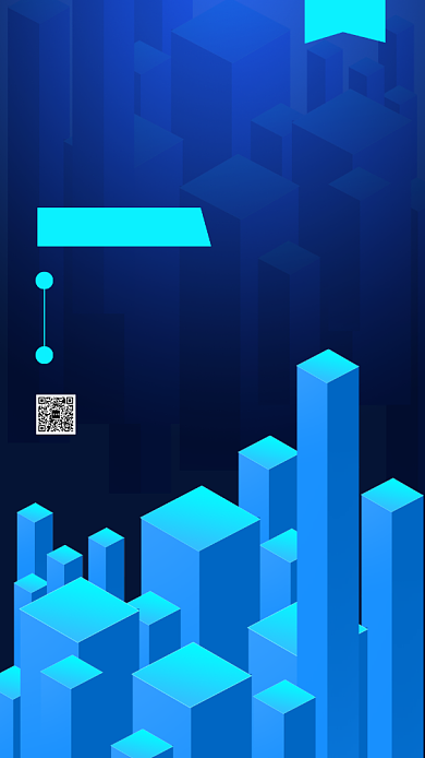 蓝色科技风线上招聘地产销售手机海报背景