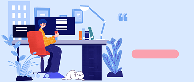 蓝色在线教学在职研究生公众号首图背景