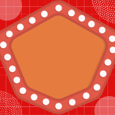 千万福利红色几何简约公众号次图背景