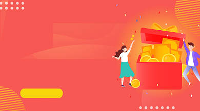 疯狂618促销橙色插画手机横图背景