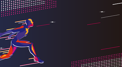 燃烧卡路里健身炫彩大气手机横图背景