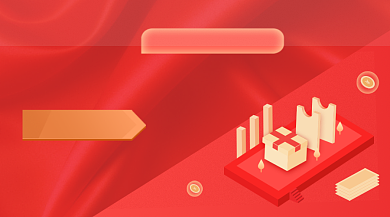 金融理财投资红色渐变大气手机横图背景