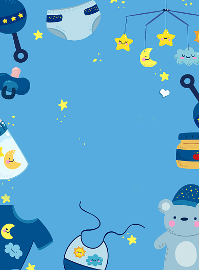 夏日萌宝计划母婴促销海报背景