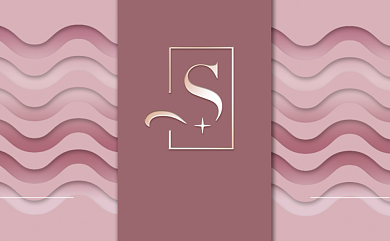 粉色时尚名片模板背景