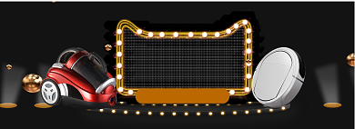 618预售家电猫头黑金大促背景