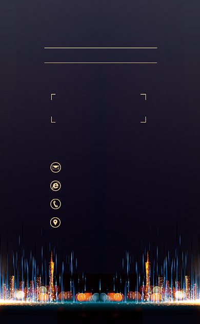 黑金大气地产名片模板背景