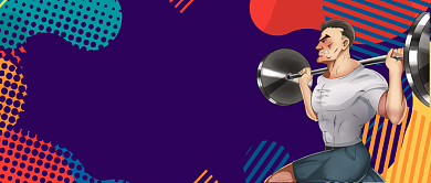 健身减肥塑造身材公众号首图背景