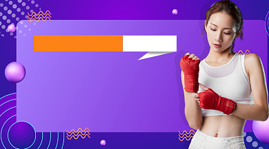 健身俱乐部炫彩渐变手机横图背景